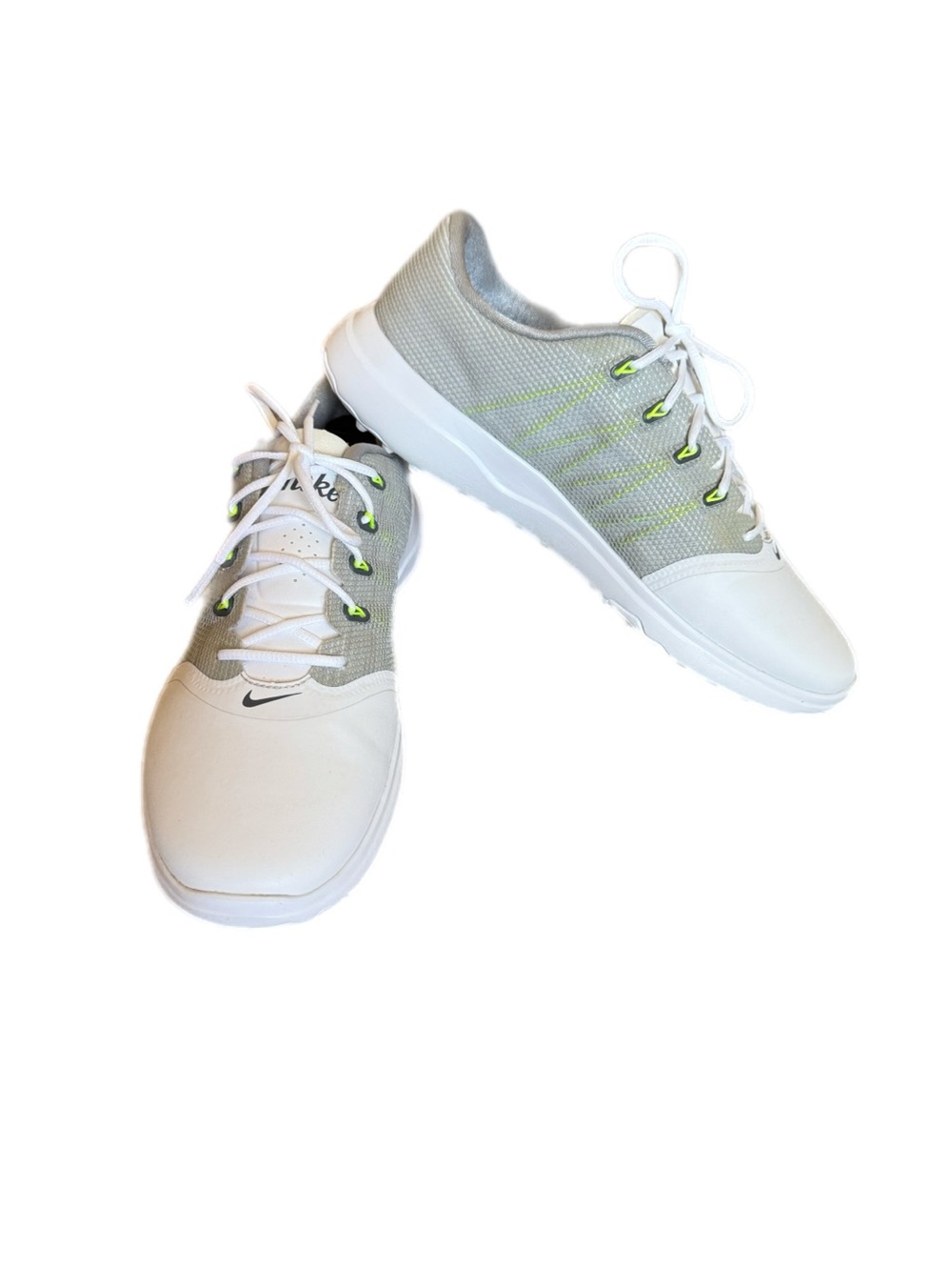 Nike Lunar Empress 2 women’s White and Light Gray spikeless golf shoes